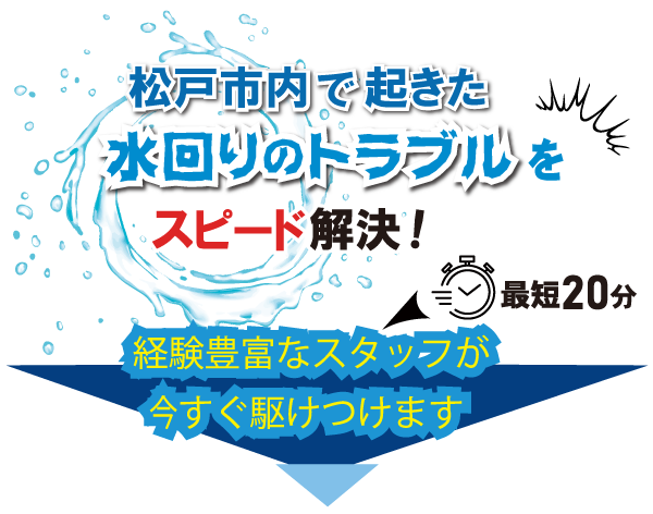 水回りのトラブルをスピード解決